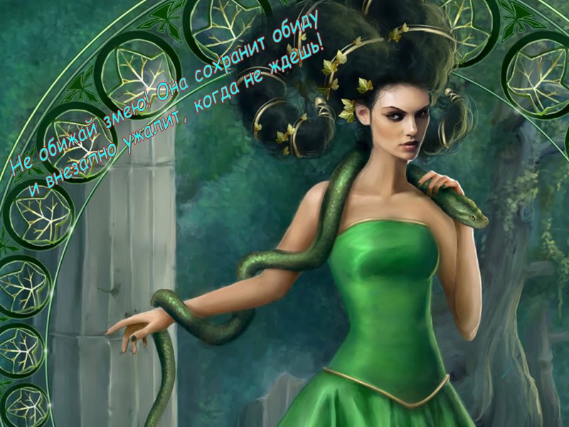 Не обижай змею! Она сохранит обиду  и внезапно ужалит, когда не ждешь!